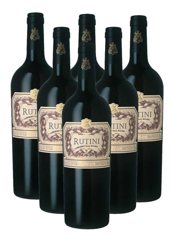 Vino Rutini Cabernet Franc Malbec 750 Ml. Caja 6 Botellas