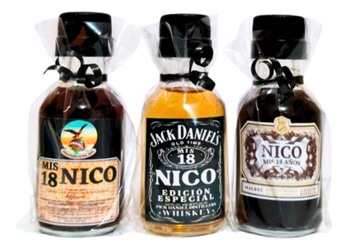 30 Souvenirs Botellitas Miniatura De Bebidas Personalizadas