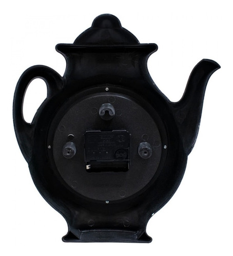 Relógio Parede Preto Bule 29 X 25cm Cozinha Ou Copa Lindo