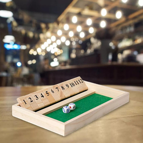 F Para Juego De Dados De Madera Cierra La Caja, Tablero De