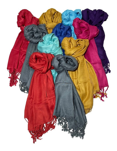 Imagen 2 de 3 de Pañuelo Pashmina Elegante Variedad De Colores