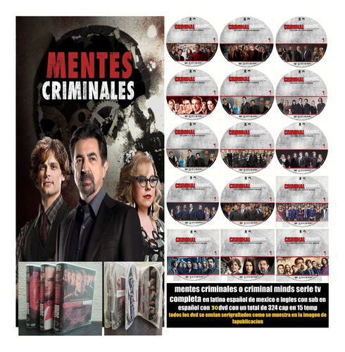 Mentes Criminales Con 15 Temp En Audio Latino Para Dvd