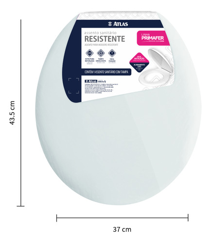 Tapa Asiento Inodoro Wc Material Plastico Atlas