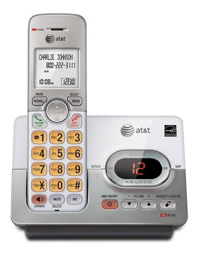 Teléfono AT&T EL52203 inalámbrico - color plateado