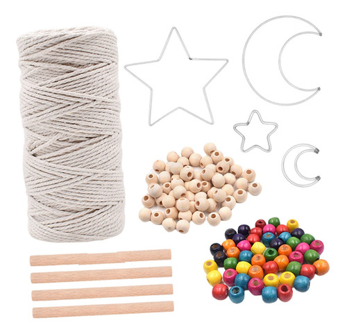 Cordón De Macramé De Madera Suave Trenzado Kit De Accesorios