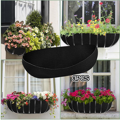 3pcs Planter Basket Liners Breathable Foldable 24inch