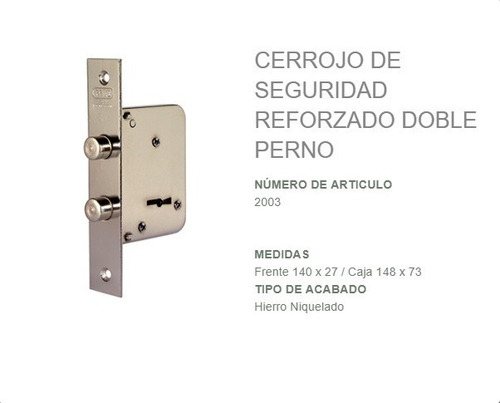 Cerrojo Cerradura Prive 2003 = Trabex 5101 Kallay 4010 Etc..