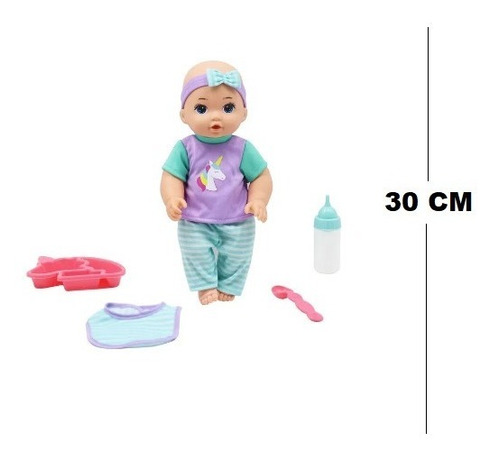 Muñeca Bebé Toma Agua Y Hace Pipi Mide 30 Cm