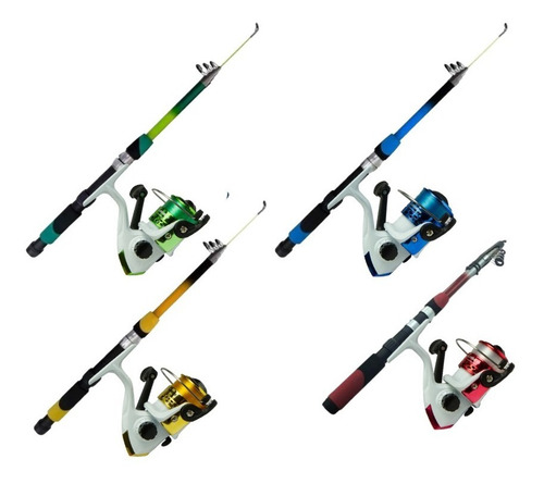 Kit Pesca Vara 1,60m + Molinete C/ Linha + Caixa Com 45 Iten