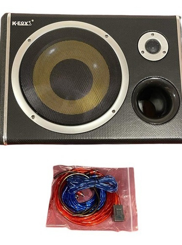 Subwoofer 10 Pulgadas 1500watts Kfox + Kit De Cables