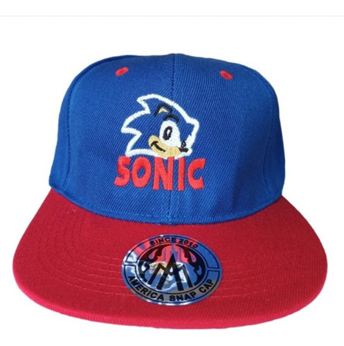 Gorro Sonic Jockey Snapback Ajustable Logo Bordado