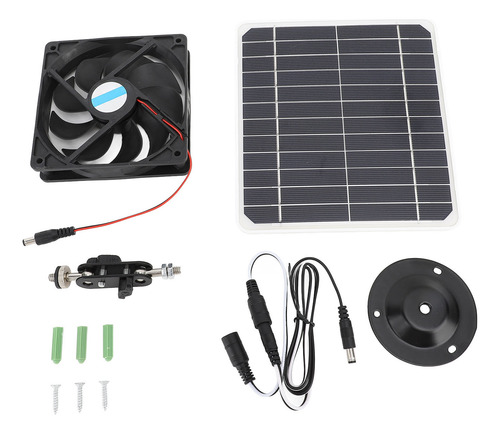 Ventilador Solar Silencioso De Escape Monocristalino De 20 W