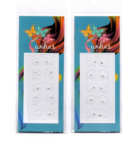 Adesivos Unha Brancos Unhas Bonita