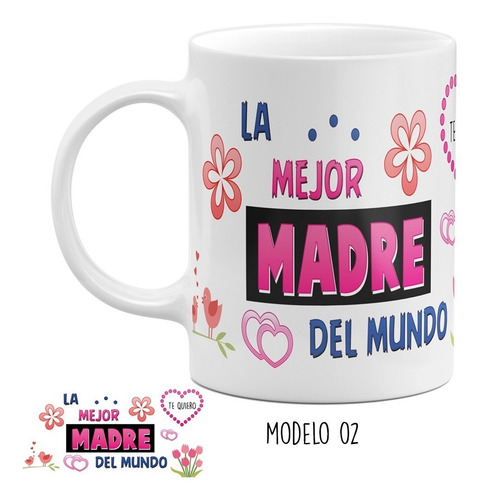Imagen 7 de 10 de Caja Con 20 Tazas Día De Las Madres 12 Diseños Mamá