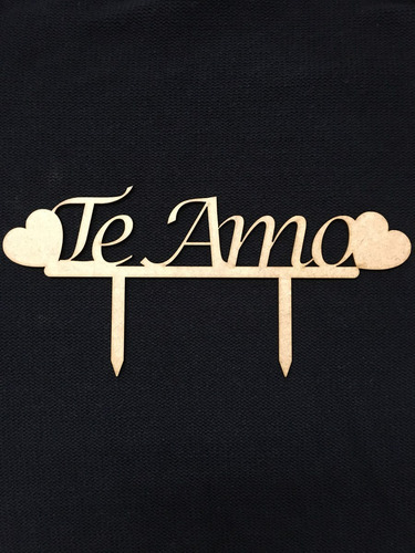 Toppers Amor En Mdf Crudo 3mm Corte Laser