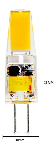 10 Unids/lote G4 Ac Dc 12v Bombilla Led Regulable Lámpara