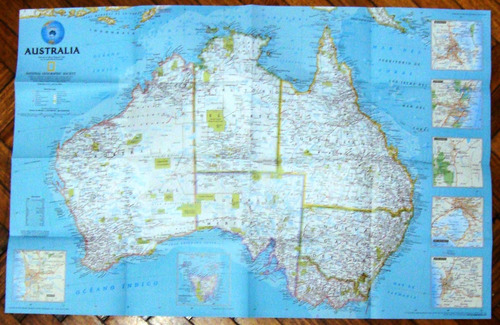 Mapa Nat Geo Revista Completo Australia Julio 2000 Completa