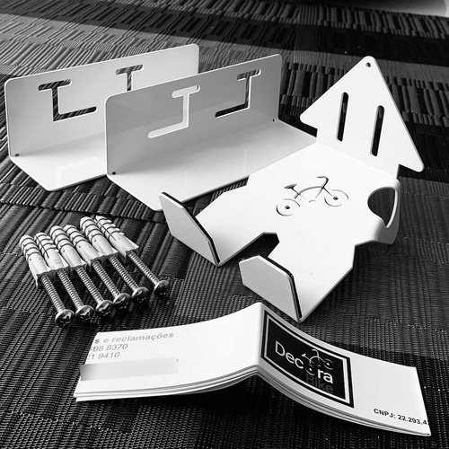 Imagem 4 de 10 de Suporte De Parede P/ Bicicleta Mod: New Decora Bike - Branco