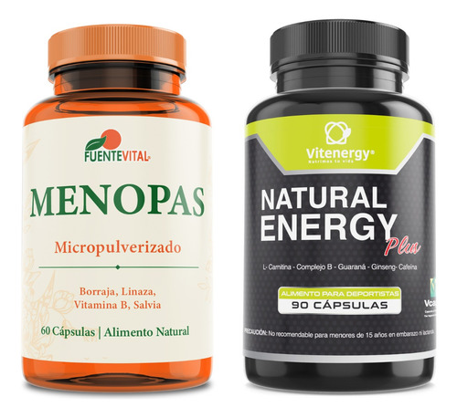 Menopas + Complejo B Energizante Natural. Pack Oferta