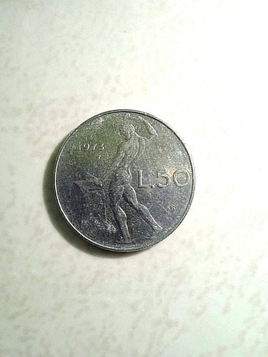 Moneda Italia Cincuenta Liras 1973 (Usado)