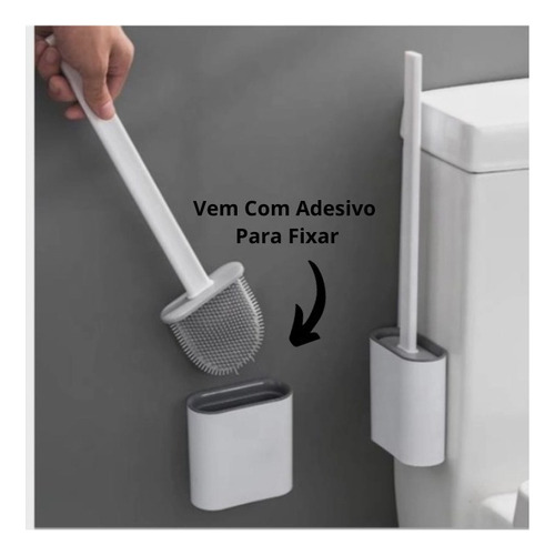 Cepillo de Silicona para Inodoro con Base Baño Privado