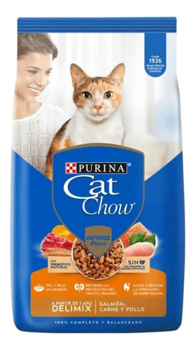 Cat Chow Delimix Gatos Adultos, Salmon Carne Y Pollo, 15kg