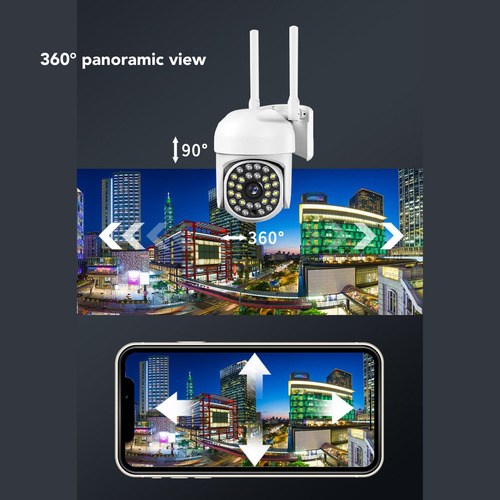 Cámara De Seguridad Wifi De Vigilancia Giratoria 360° 1080p