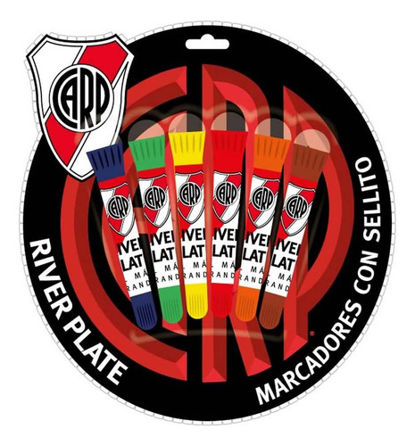 Marcadores Con Sellos Blow Pen River Plate 6 Colores! 