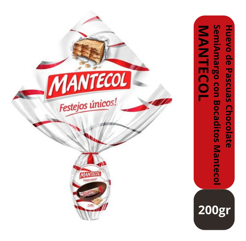 Huevo De Pascuas Semiamargo Con Bocadito Mantecol X 200gr