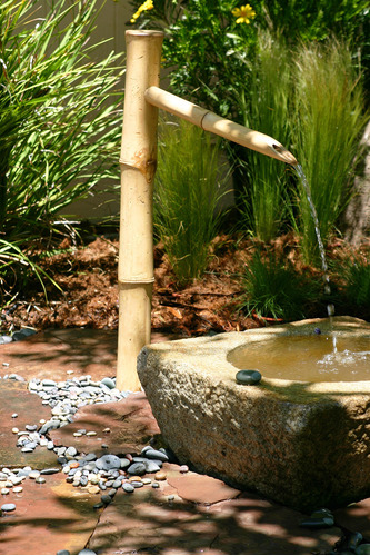 Bamboo Accents Fuente De Agua Para Exteriores De 36 Pulgadas