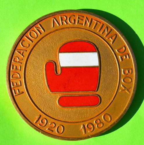 Antigua Medalla Federación Argentina De Box 1920 - 1980