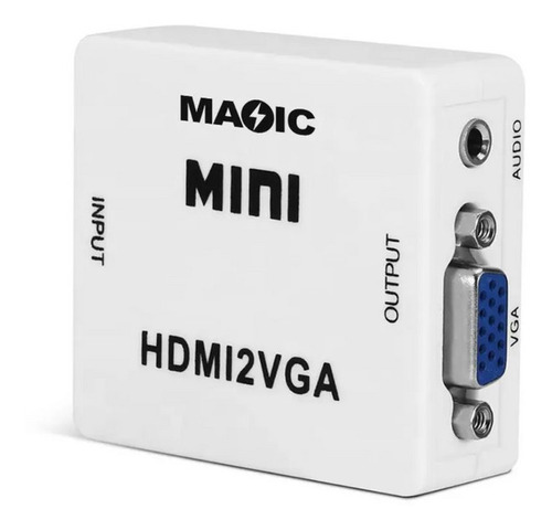 Mini Conversor Adaptador Hdmi A Vga Full Hd 1080 Audio Pc Tv