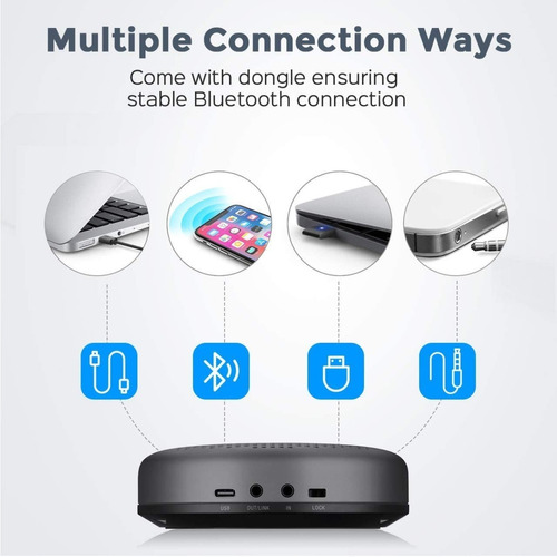 Microfono Bluetooth Plano 360 Grados Conferencia Con Boton