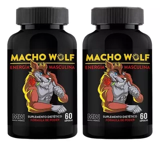 Pack 02 Frascos Macho Wolf Energía Masculina