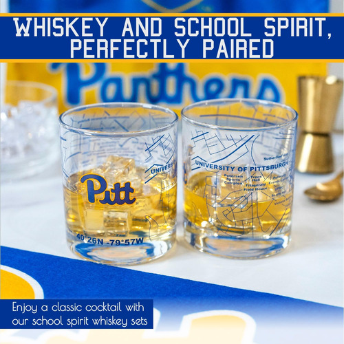 Juego De Vasos De Whiskey De Universidad De Pittsburgh ...