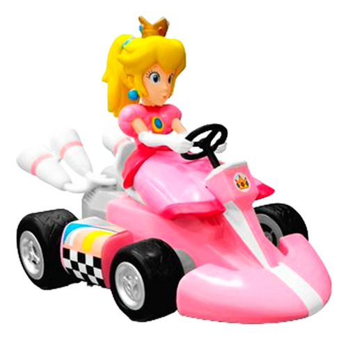 Figura Coleccionable Princesa Peach En Go Kart De Mario Kart