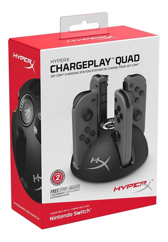 Base De Carga Joy-con Hyperx Chargeplay Quad Nintendo Switch