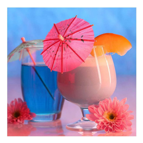 Espeto Guarda Chuva Sol Bebidas Coquetel Enfeite 100 Und