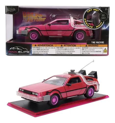 Jada 1:24 Time Machine Delorean Volver Al Futuro Rosa Slips