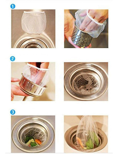Filtro Desechable De 200 Piezas Para Fregadero De Cocina, Ma