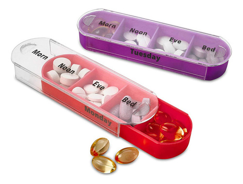 Pastillero Organizador Portátil De 28 Rejillas For Viajes