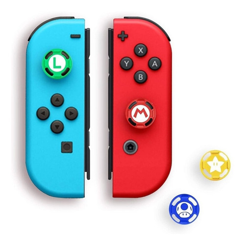 2 Pares De Gomas Joycon Nintendo Switch Super Mario