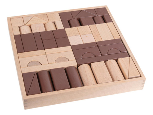 Juego De Bloques De Construcción De Madera, Bloques De