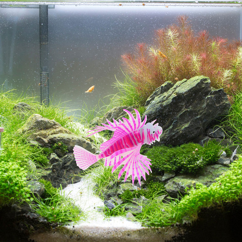 Pez León De Silicona Fluorescente, 4 Unidades: Pez Falso Flo