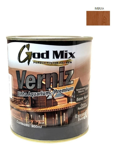 Verniz Para Madeira Premium Base Água Sem Odor Lata 900 Ml Cor Imbuia