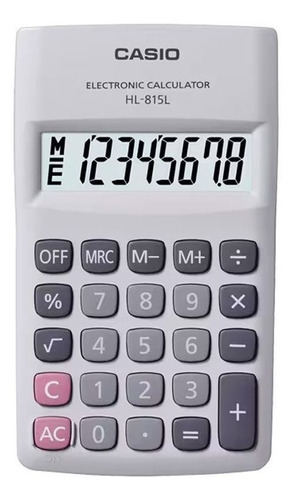 Calculadora De Bolsillo Blanca Casio Hl-815l