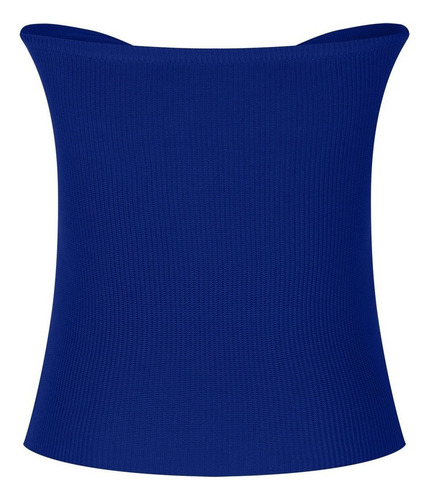 Playera Mujer Camisa Sin Tirantes Crop Top Escote Corazón C
