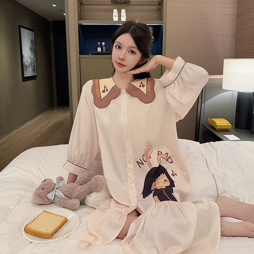 Nueva Ropa De Dormir Larga De Princesa Con Dibujos Animados