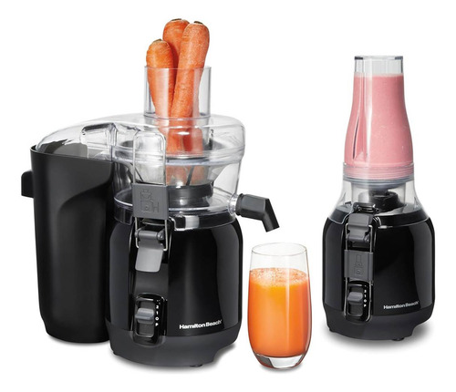 Extractor Y Licuadora Hamilton Beach Juice & Blend 67970 Color Negro Frecuencia 60