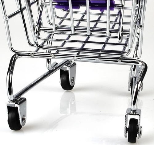 Mini Carro De Supermercado Escala 48:1 Juego Adorno Calidad